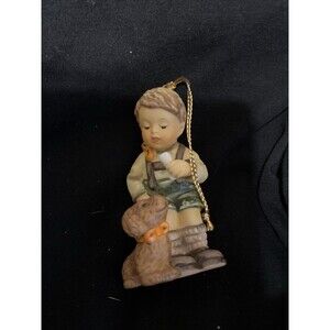 Berta Hummel Boy With puppy Figure Vintage Goebel 1999